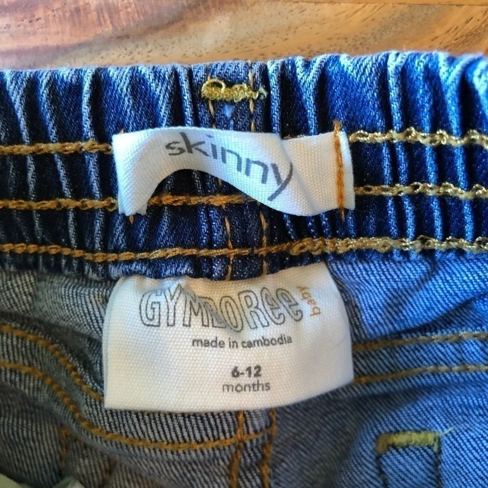 Gymboree Blue Skinny Jeans with Star Embroidery